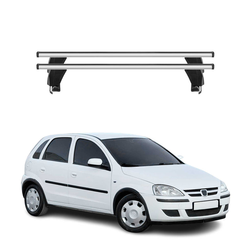 Menabo Dachträger Grundtäger für Opel Corsa C 2000-2006 50kg Alu Silber 2tlg