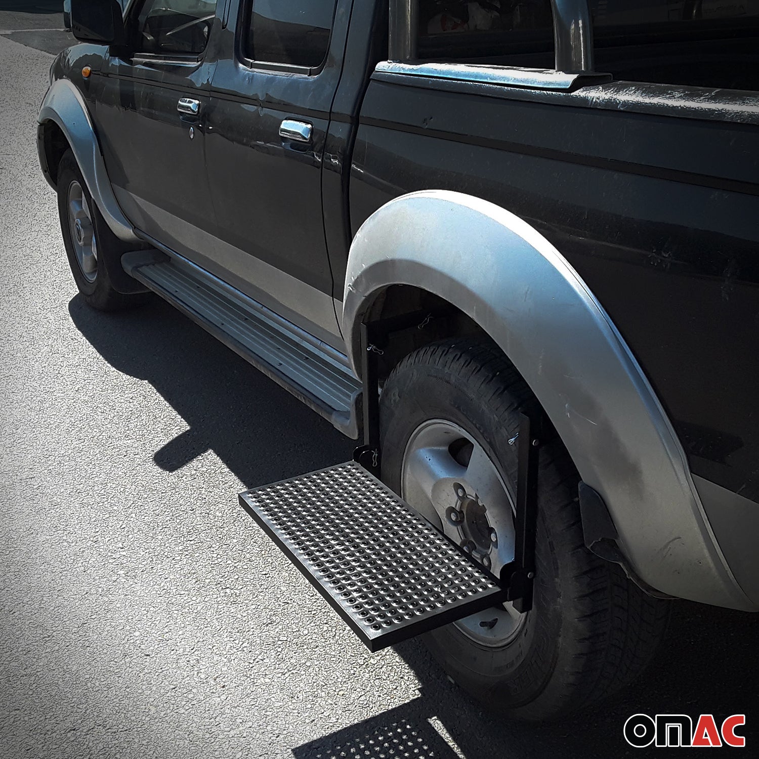 Radtritt Trittstufe Rad Stufe für Nissan Navara Klappbar Faltbar 55cm Stahl
