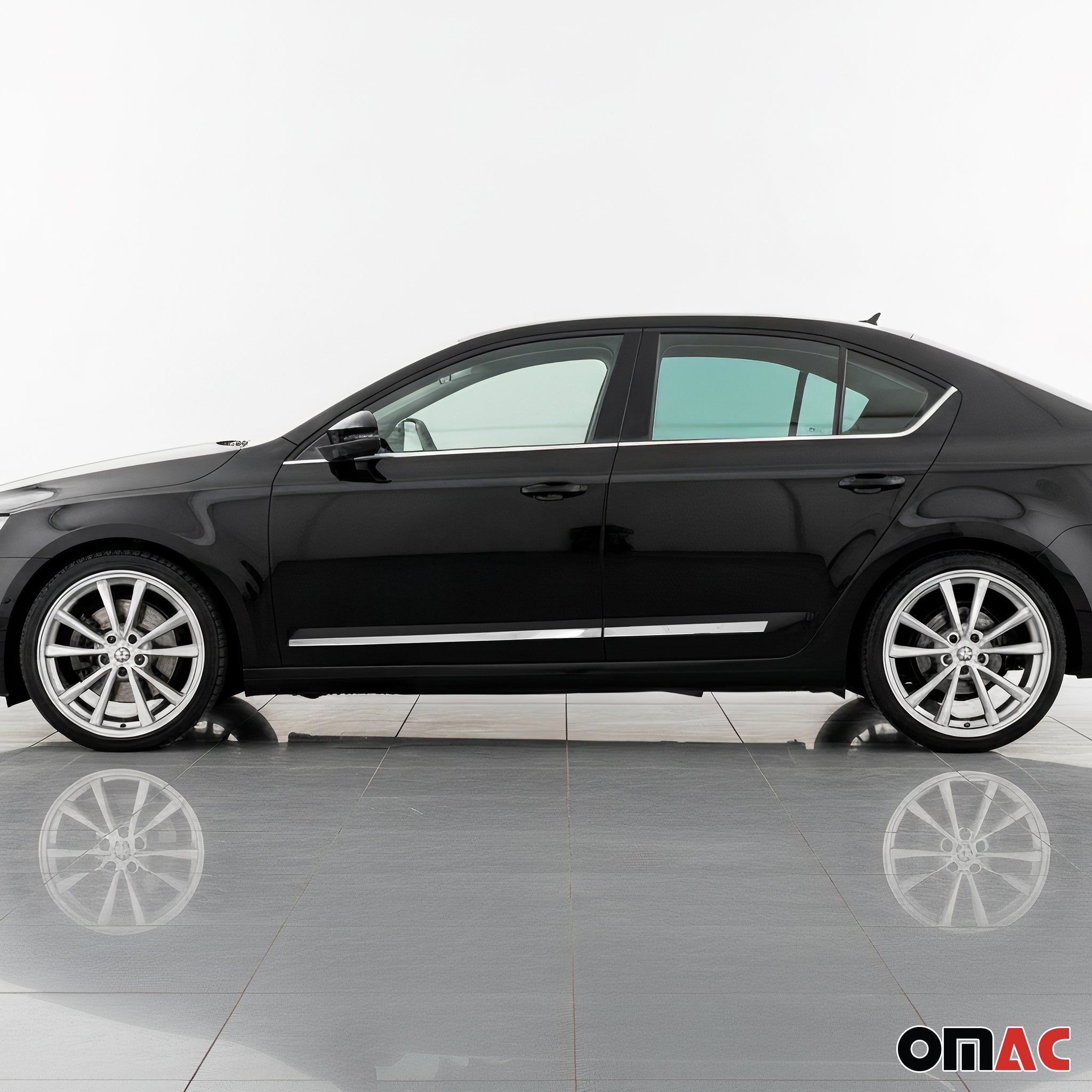 Seitentürleiste Türleisten Türschutzleiste für Skoda Octavia 2012-2021 Chrom 4x