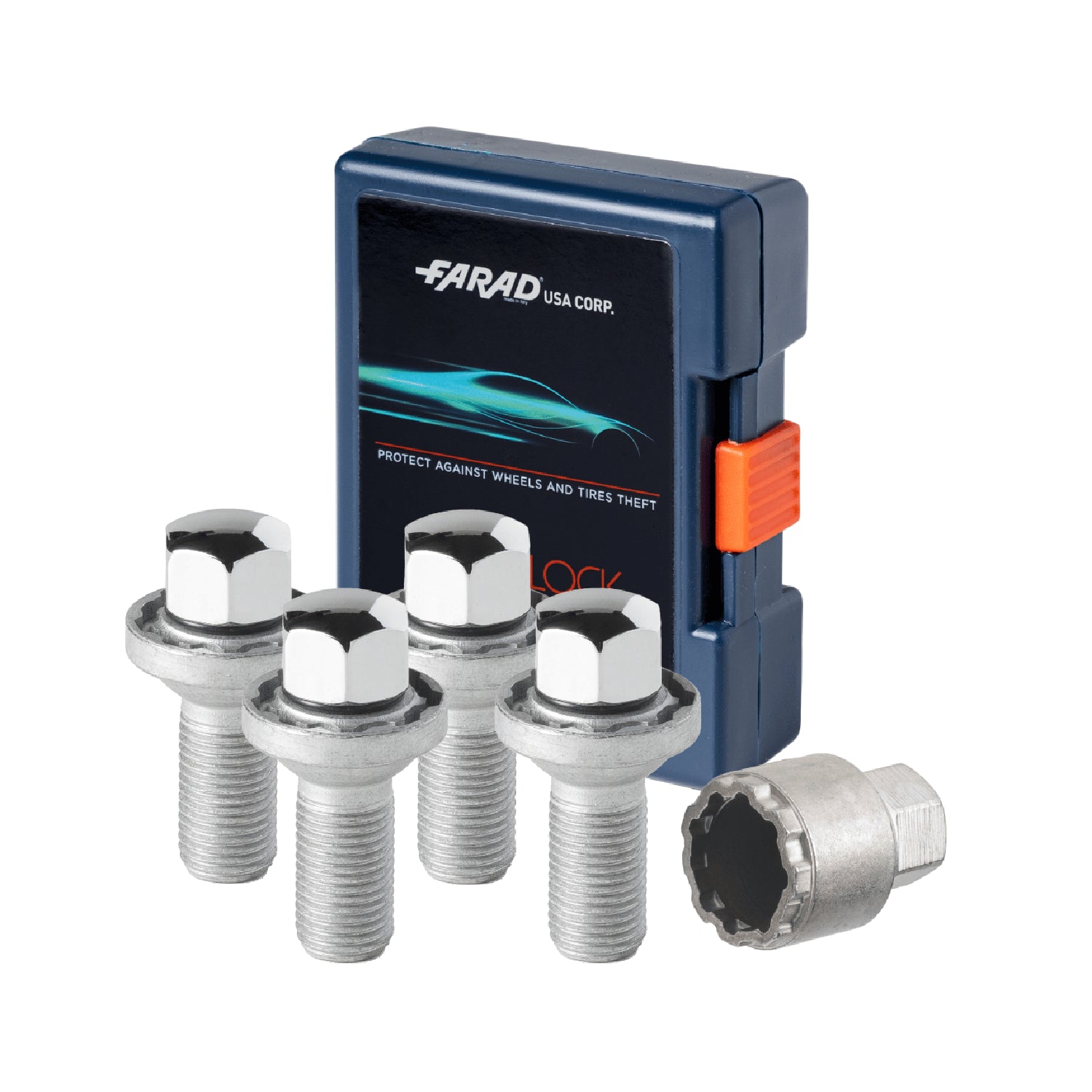 Radschloss Satz für Audi A4 B5 B6 B7 B8 B9 / A4 Allroad 1994-2026 Silber M14X1,5
