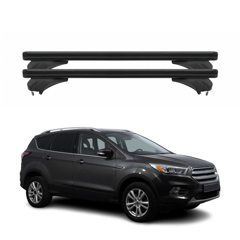 Menabo Dachträger Grundtäger für Ford Kuga II C520 2012-2020 Alu Schwarz 2 tlg