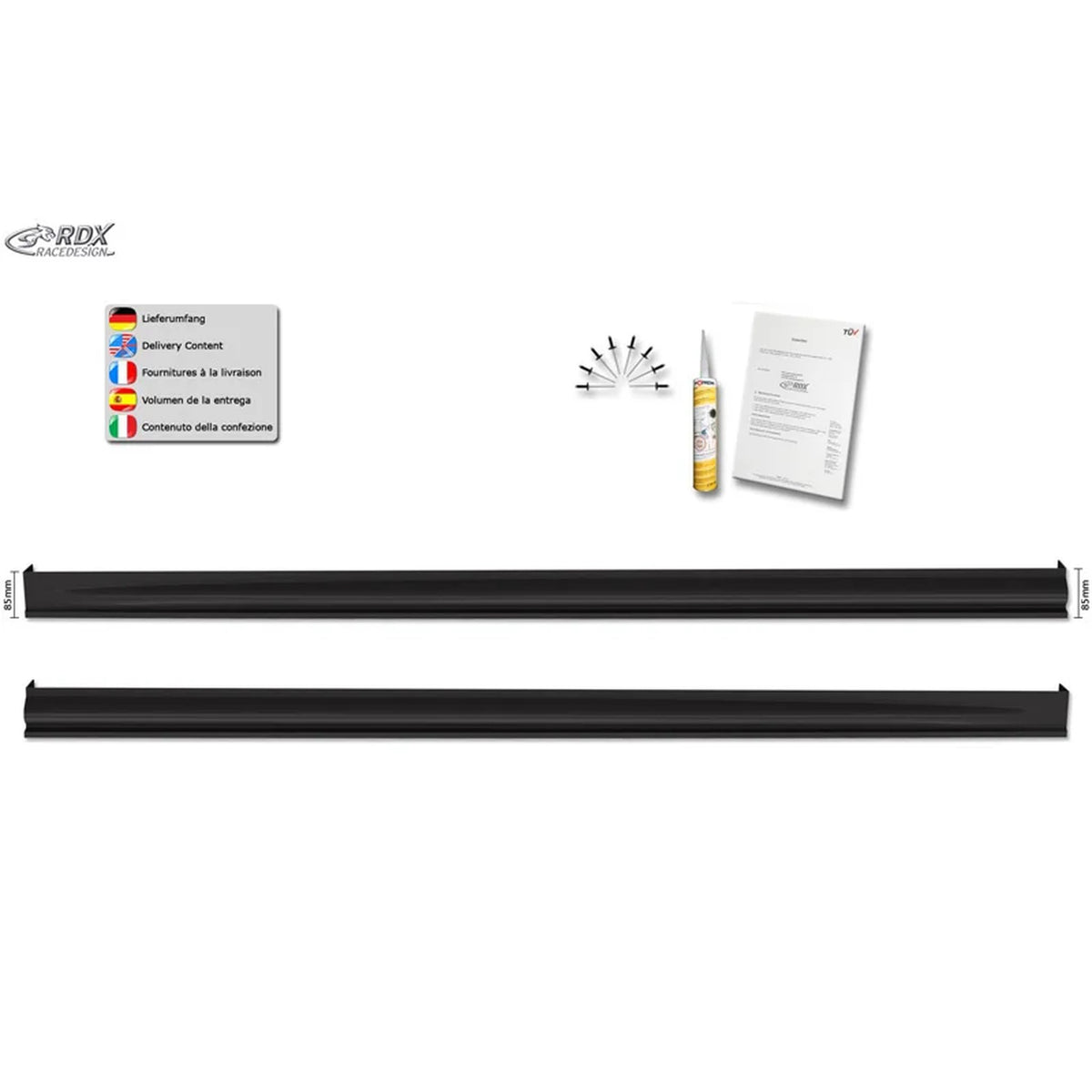 RDX Seitenschweller für VW Caddy 2K 2004-2020 Edition ABS TÜV