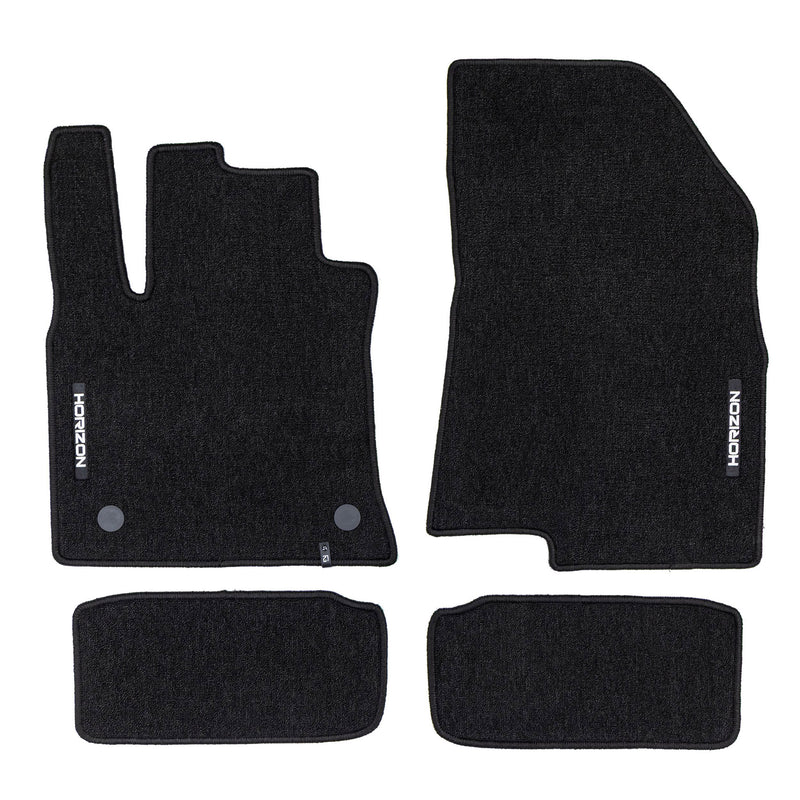 Velours Fußmatten für Dacia Sandero III 2020-2025 Autoteppich Schwarz 4 tlg