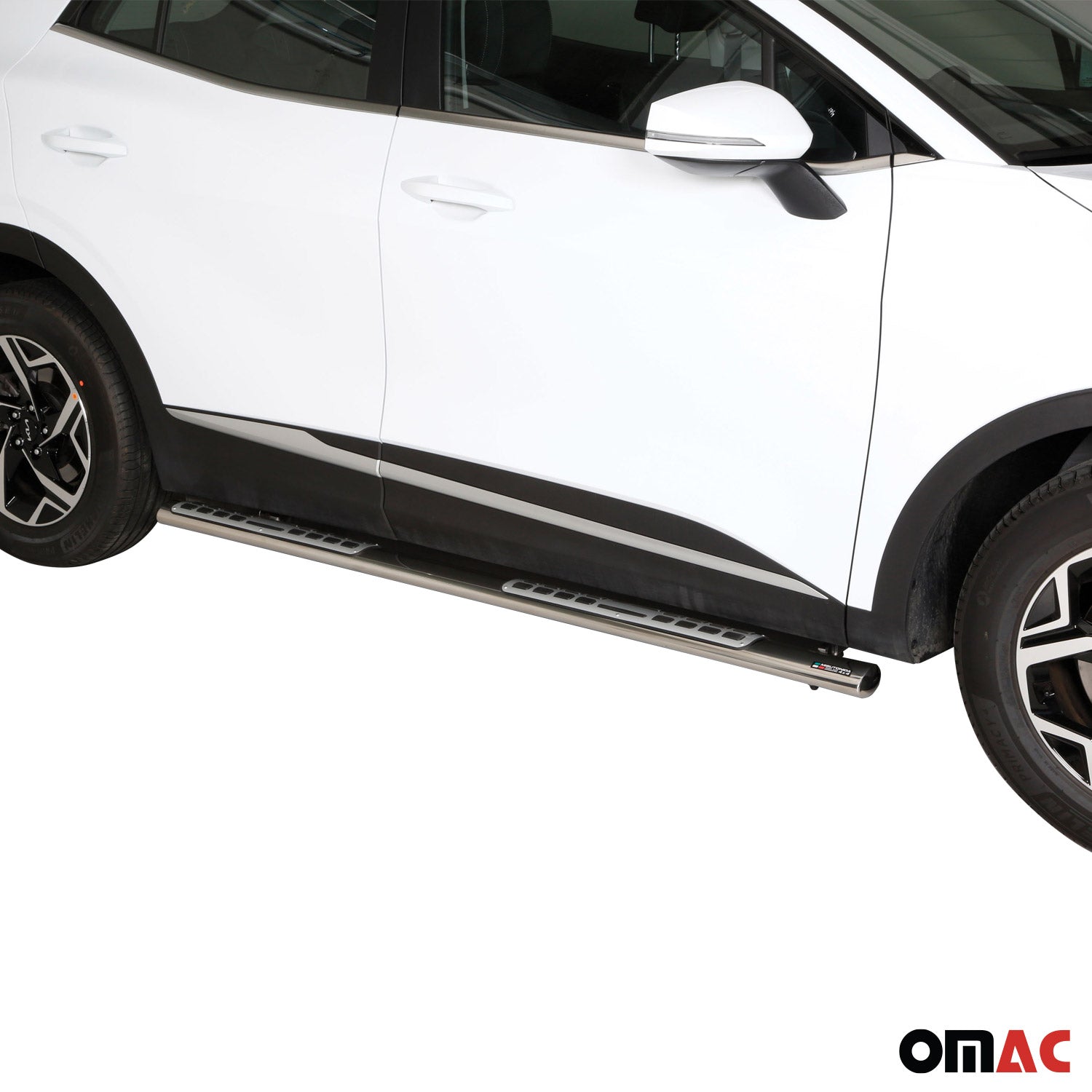 Edelstahl Seitenschweller Schwellerrohre für Kia Sportage 2022-2025 Silber