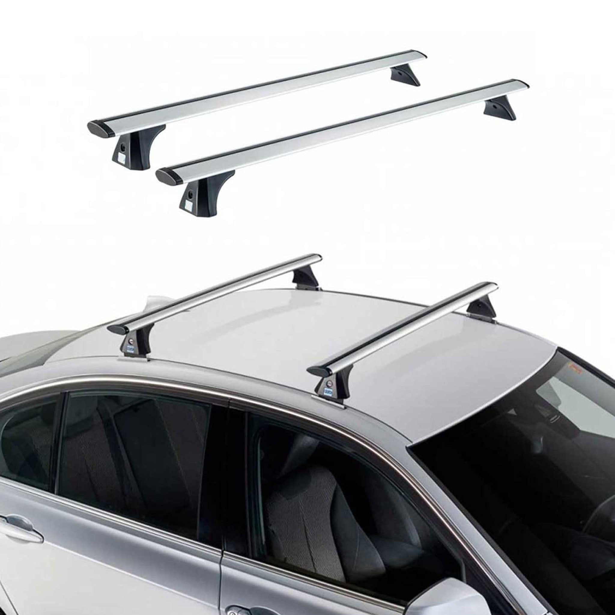 Dachträger für Subaru Impreza Schrägheck Stufenheck 2007-2016 Alu Silber 2x