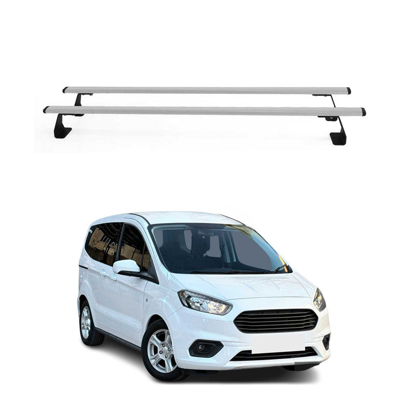 Dachträger Grundtäger für Ford Transit Courier 2014-2023 75kg Stahl Silber 2 tlg
