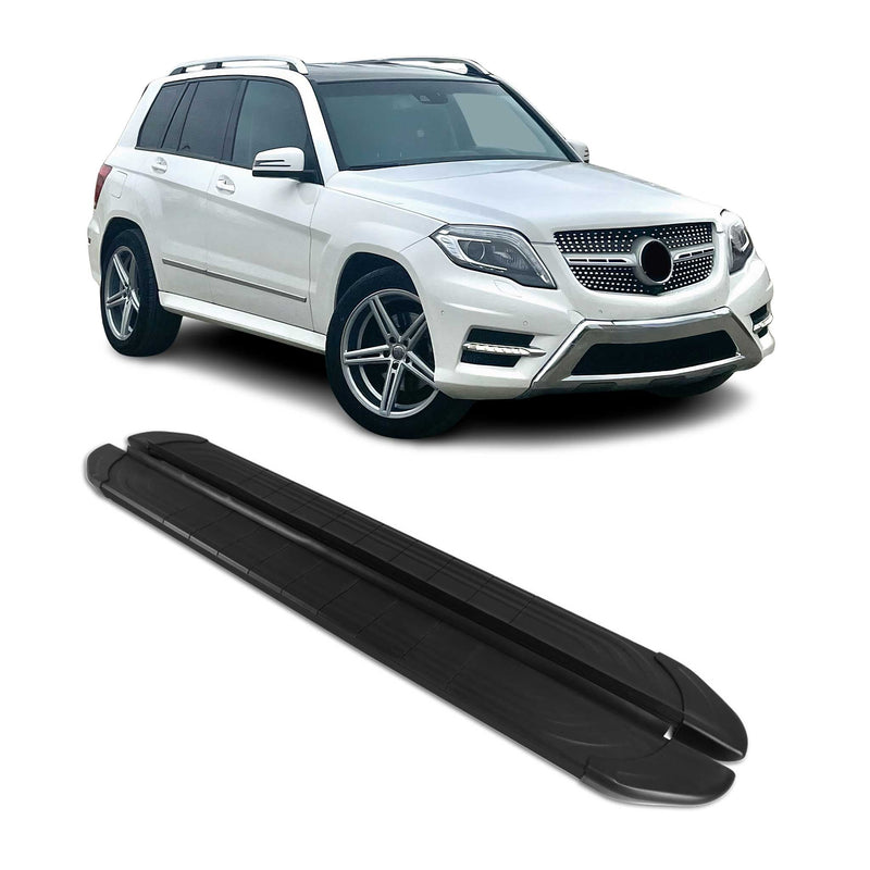 Trittbretter Seitenschweller für Mercedes GLK X204 2010-2015 Aluminium Schwarz