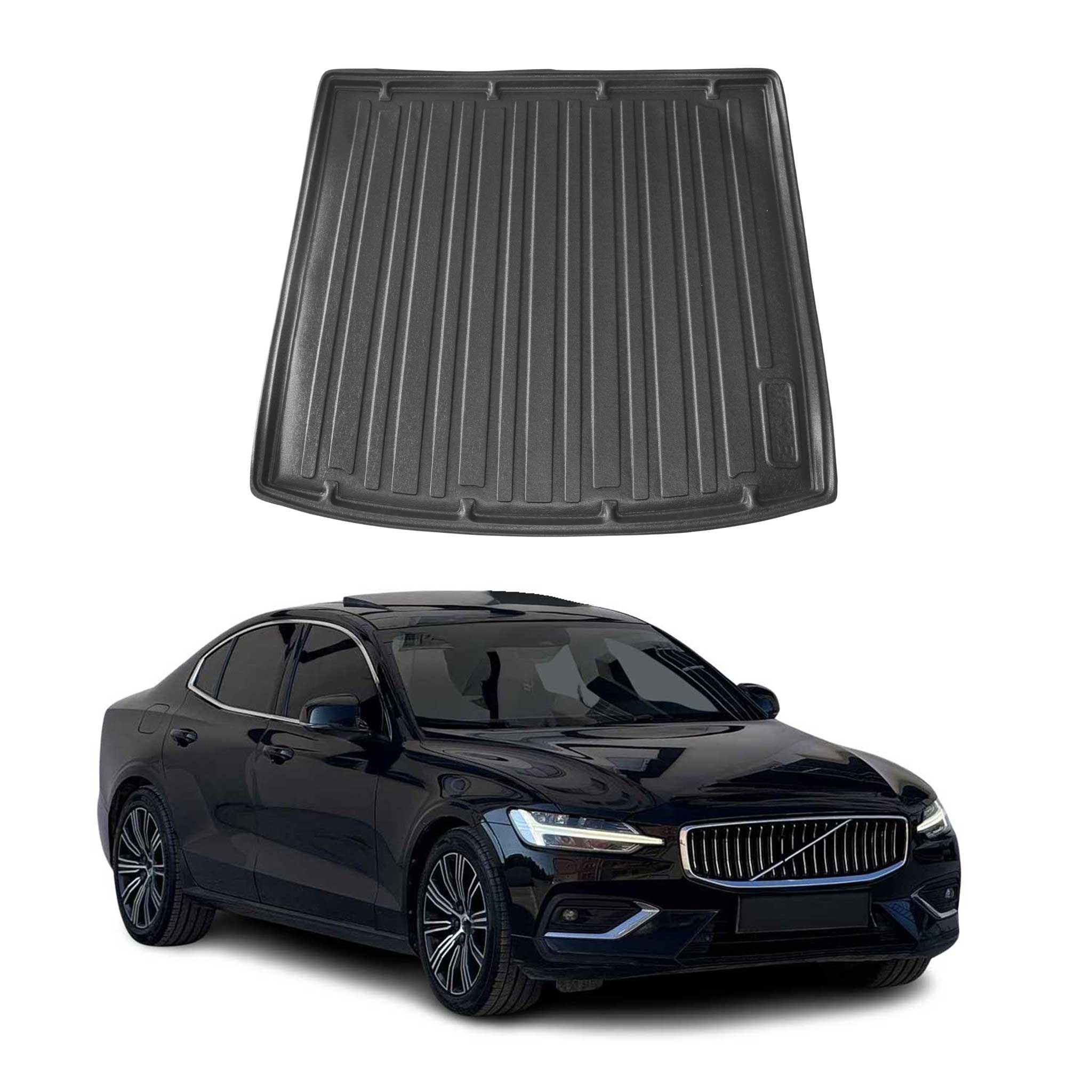 Kofferraumwanne Laderaumwanne für Volvo S60 2019-2025 Gummi TPE Schwarz