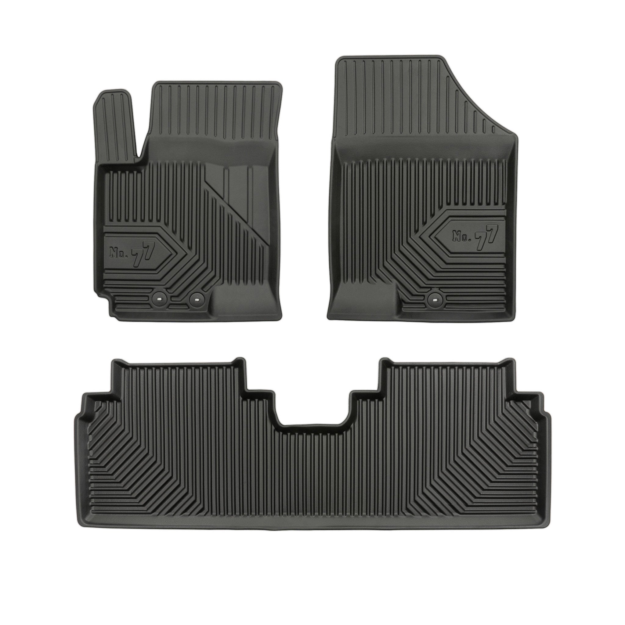Fußmatten Gummimatten No.77 für Hyundai ix20 2010-2019 TPE Schwarz 3 Teile