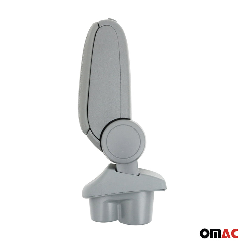 Mittelarmlehne Armlehne Mittelkonsole für Opel Corsa 2015-2019 PU-Leder ABS Grau