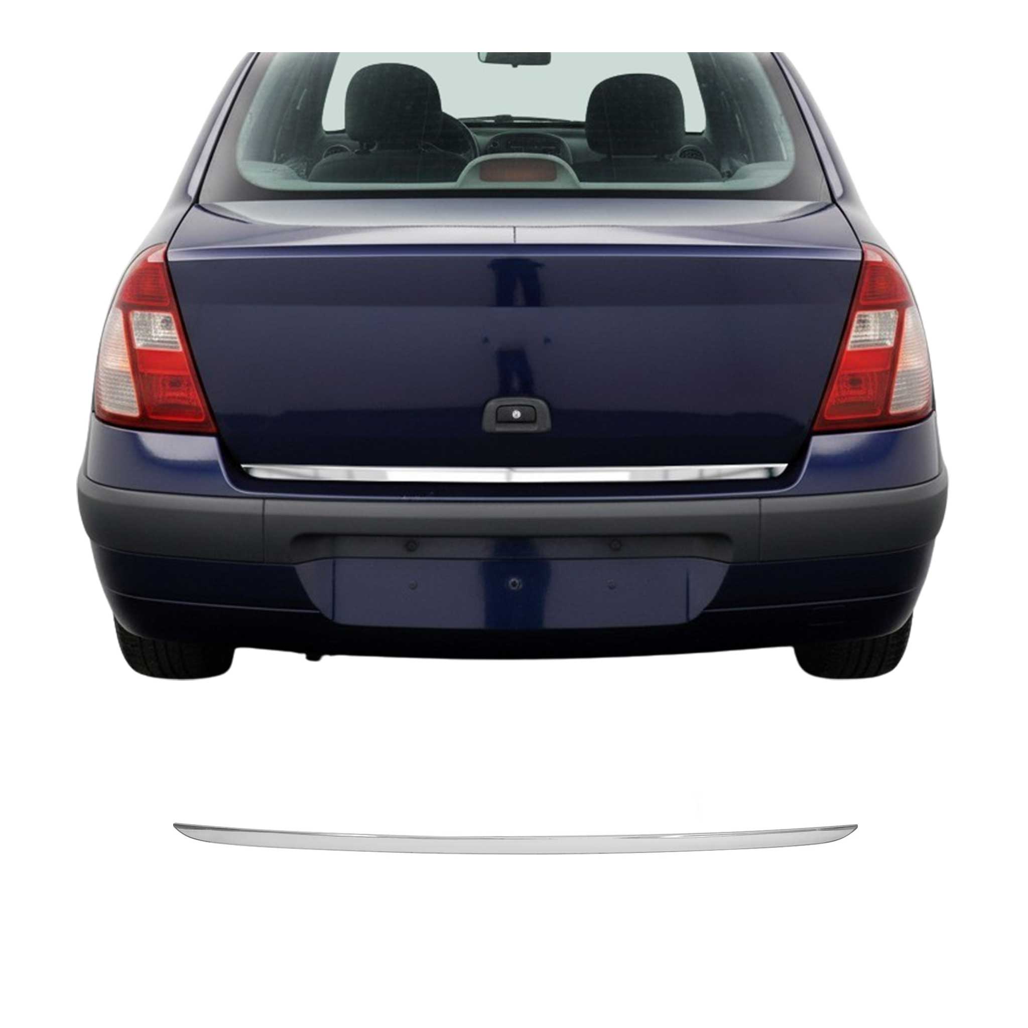 Kofferraumleiste Heckklappe Leiste für Renault Thalia 1998-2024 Edelstahl Chrom