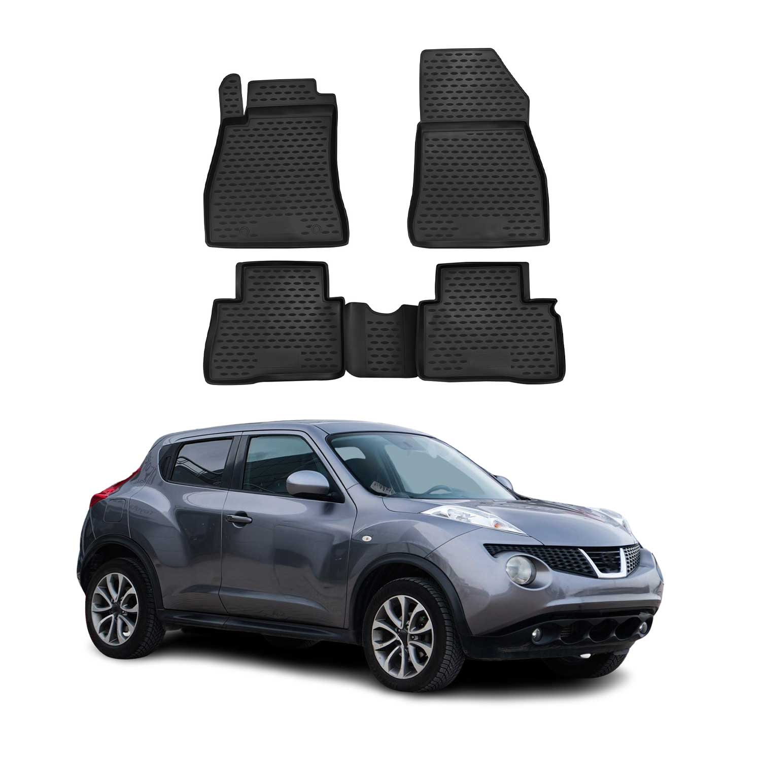 OMAC Gummi Fußmatten für Nissan Juke 2010-2019 TPE Automatten