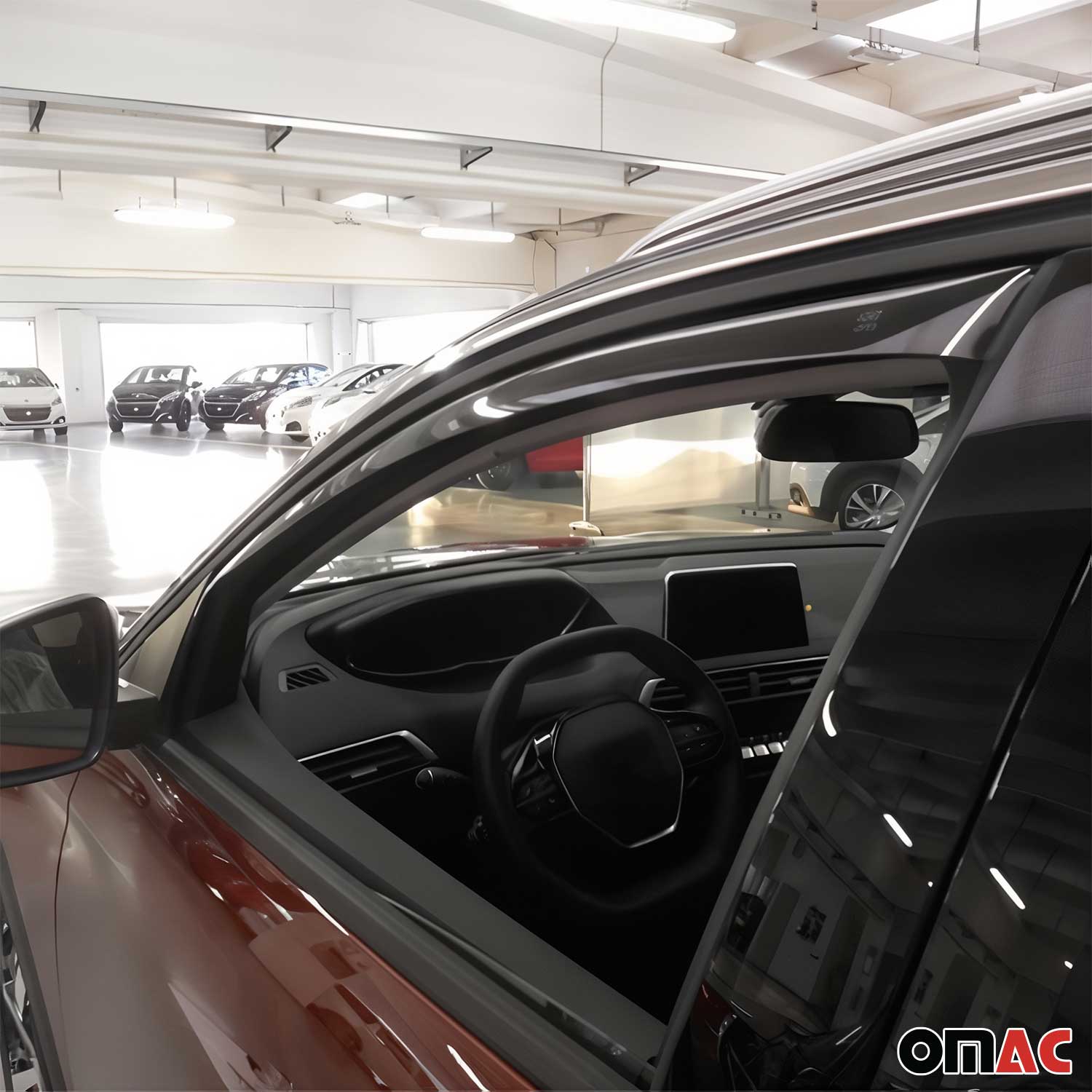 Windabweiser Regenabweiser für Peugeot 3008 5008 2016-2024 Dunkel Acryl 2tlg