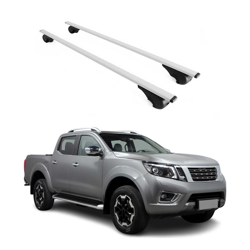 Dachträger Grundtäger für Nissan Navara 2004-2025 75kg Metall Silber 2 tlg