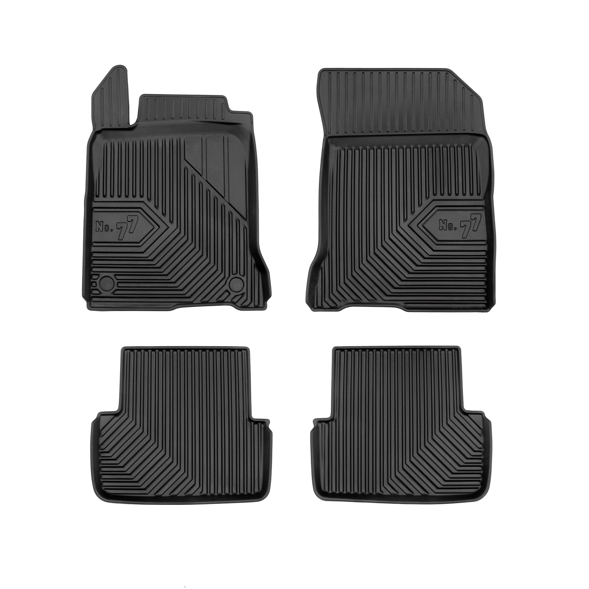Fußmatten Gummimatten für Renault Laguna III 2007-2015 TPE Schwarz 4 Teile