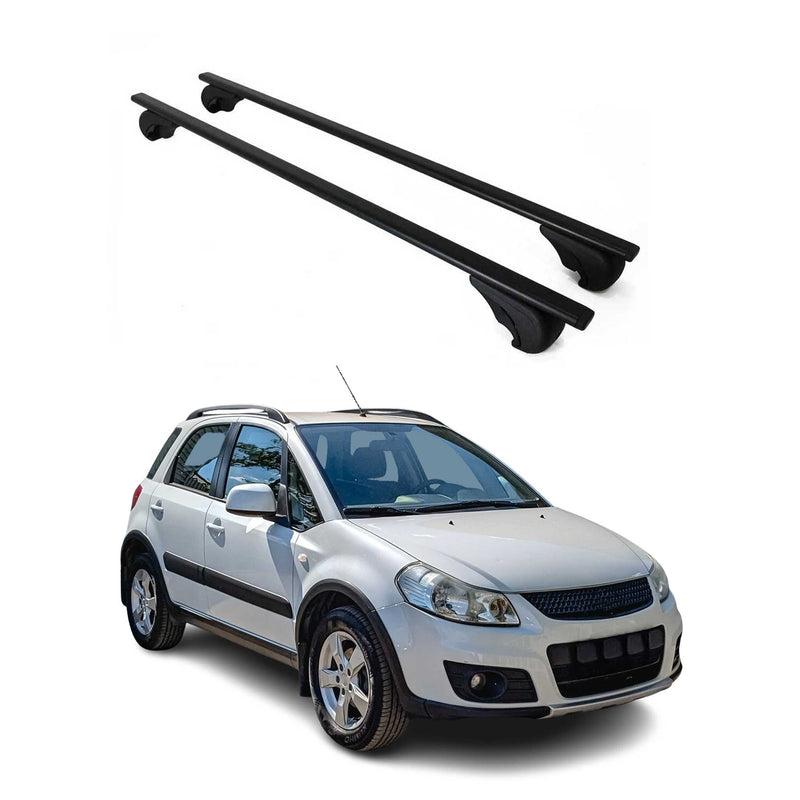 Dachträger Grundtäger für Suzuki SX4 2006-2013 75kg Metall Schwarz 2 tlg