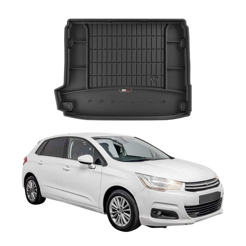 OMAC Gummi Kofferraumwanne für Citroen C4 2010-2017 TPE Laderaumwanne Schwarz
