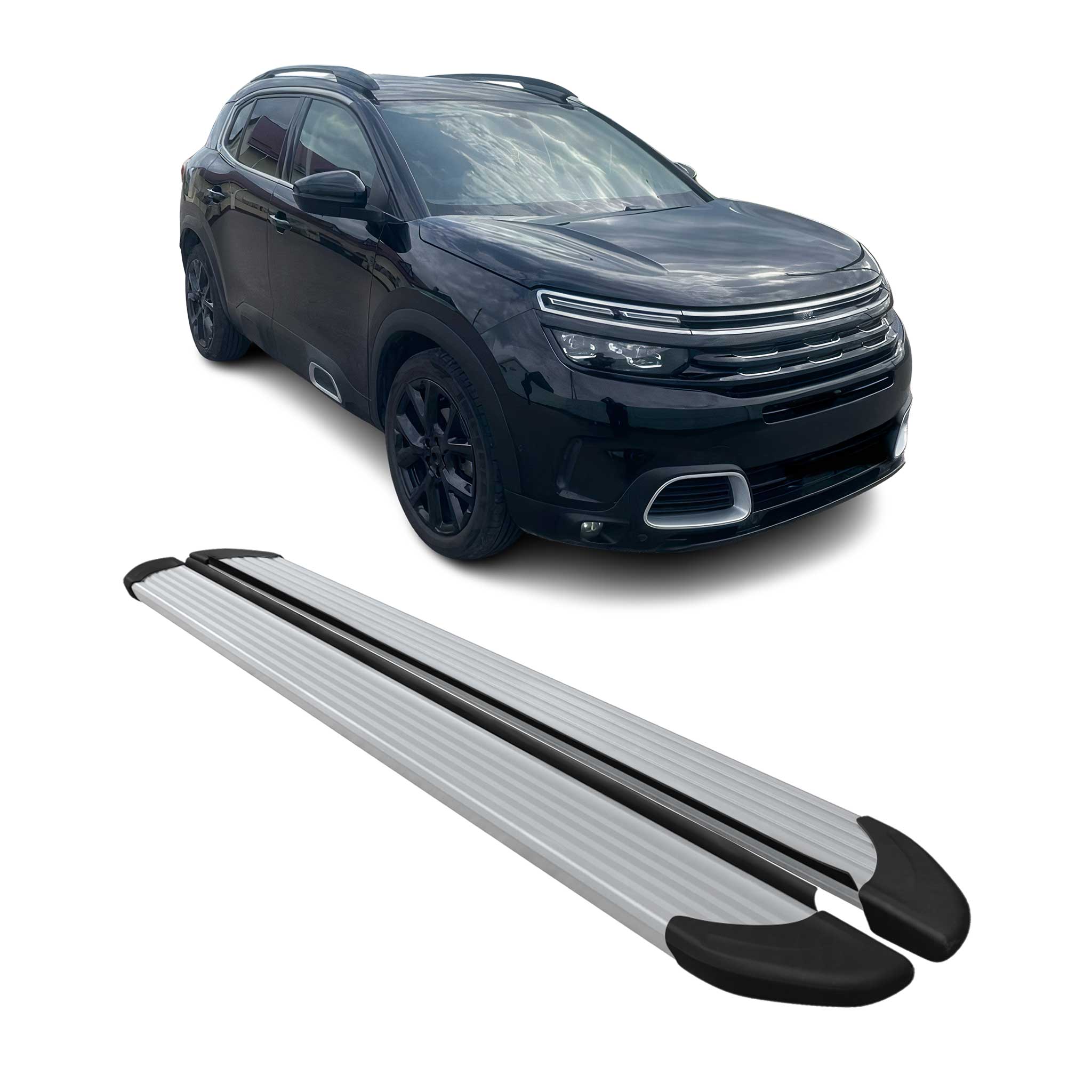 Seitenschweller Trittbretter Schweller für Citroen C5 Aircross 2018-2025 Alu