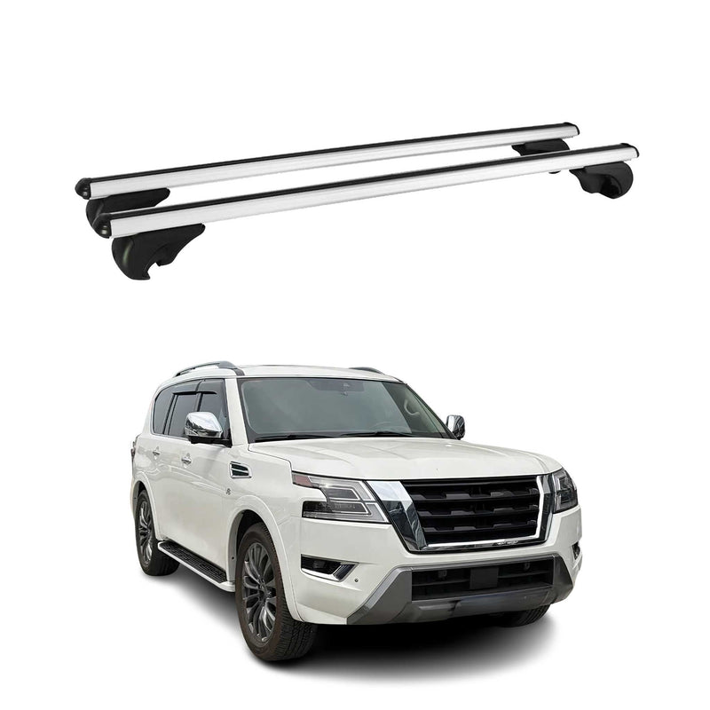 Dachträger Grundtäger für Nissan Patrol 2010-2024 75kg Aluminium Silber 2 tlg