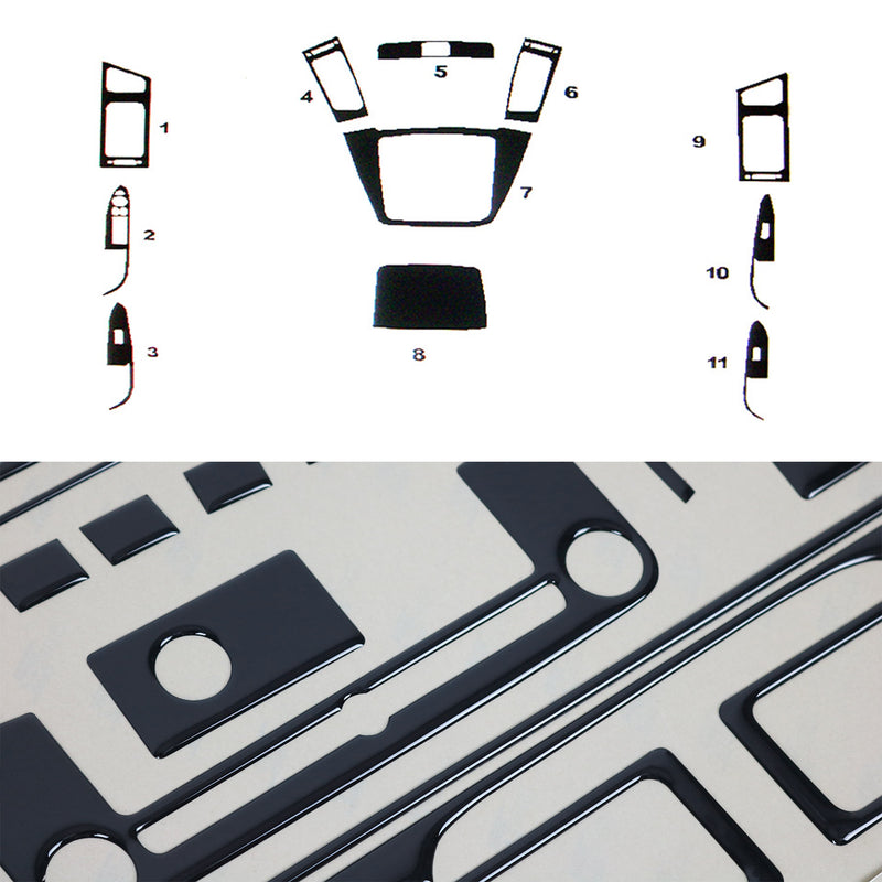 Innenraum Dekor Cockpit für Hyundai i30 2007-2012 Piano Schwarz Optik 11tlg