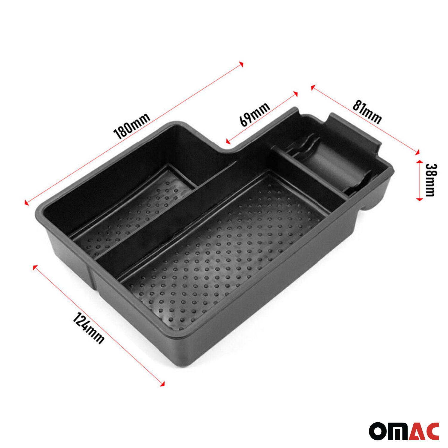 Armauflage Ablagebox Zentrale Storage-Box für VW Golf 2008-2012 ABS Schwarz