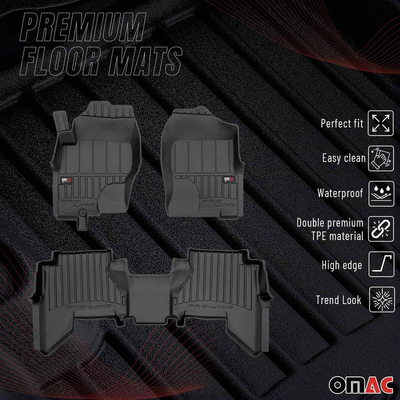 OMAC Gummi Fußmatten für Nissan Pathfinder 2005-2014 Premium Gummi Schwarz 3tlg
