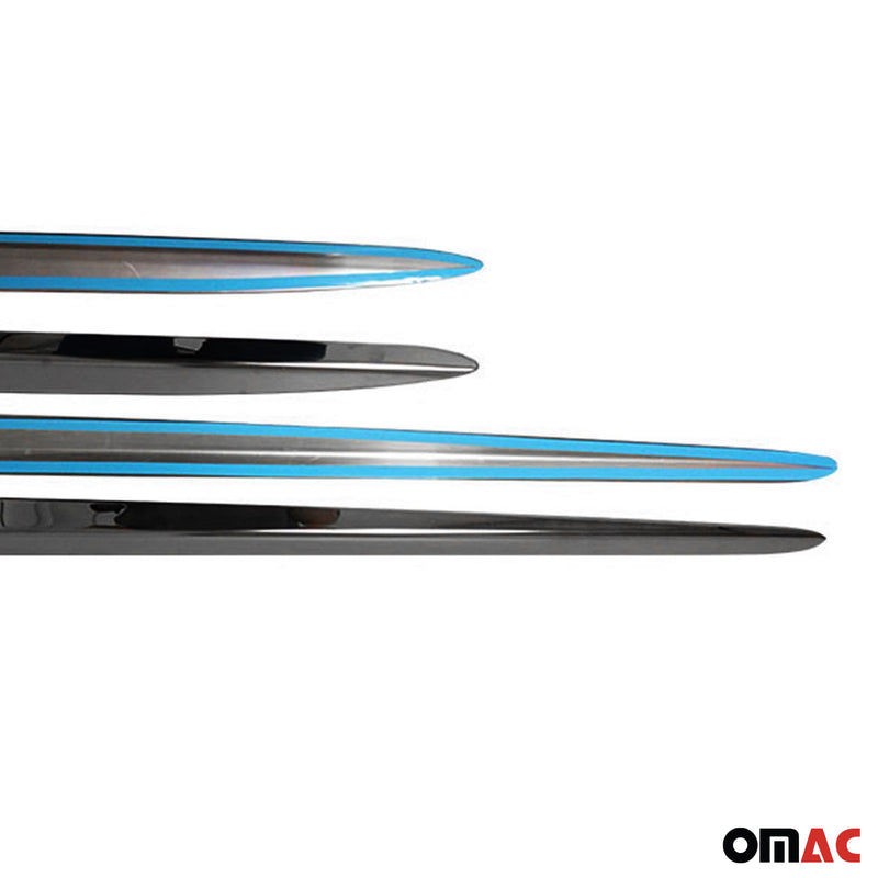 Seitentürleiste Türschutzleiste für Fiat 500X 2015-2025 Chrom Stahl Dunkel 4x