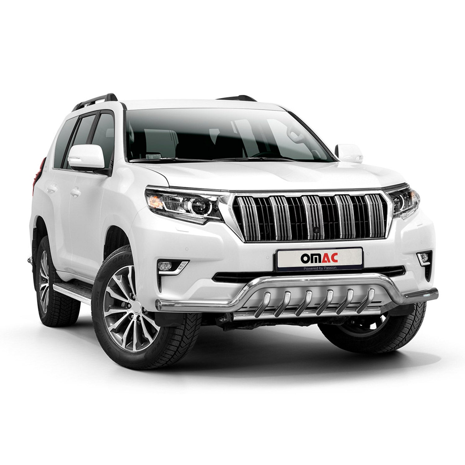 Frontschutzbügel Frontbügel für Toyota Land Cruiser 150 2019-23 ABE Stahl Silber