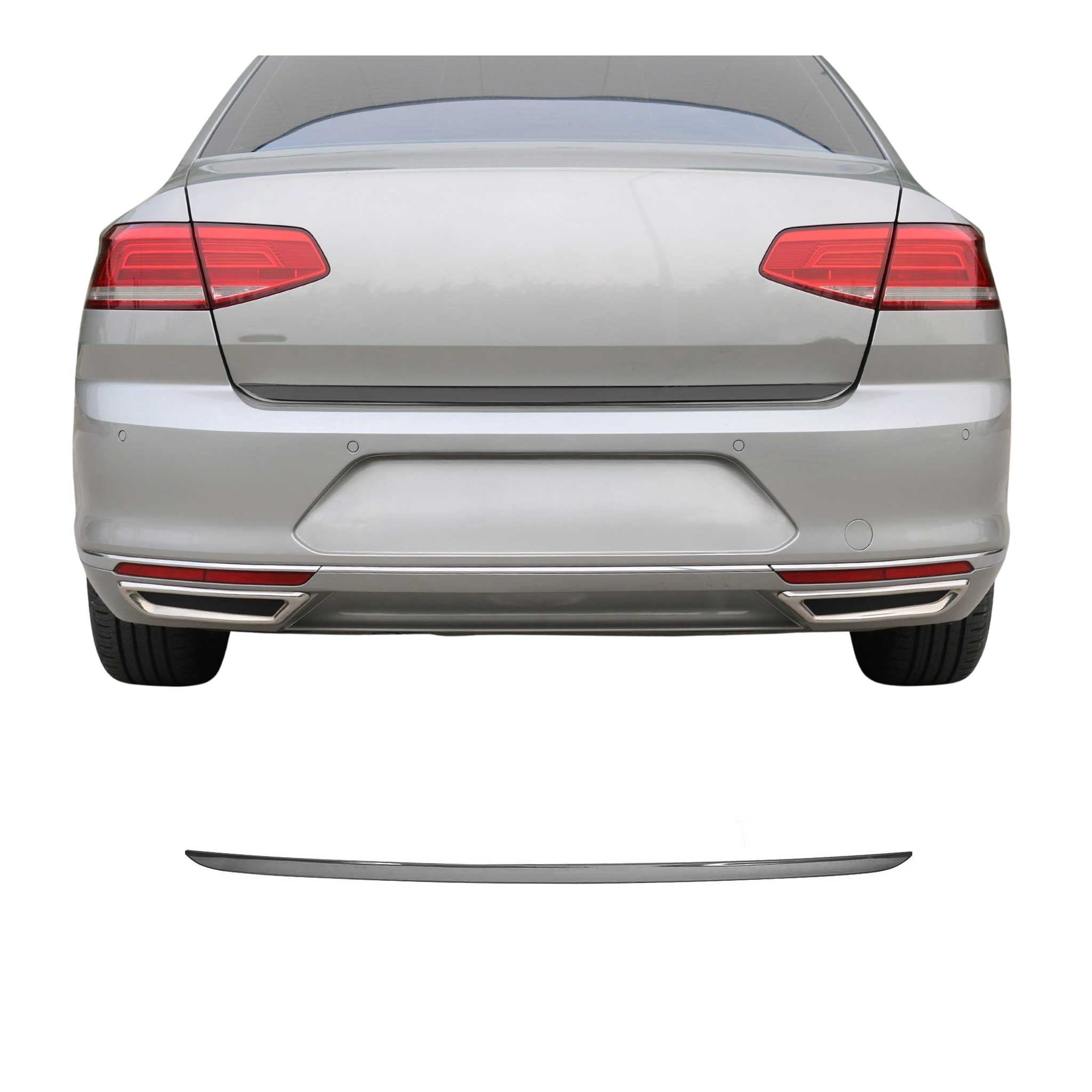 Kofferraumleiste Heckleiste für VW Passat B8 2015-2021 Limo Edelstahl Dunkel