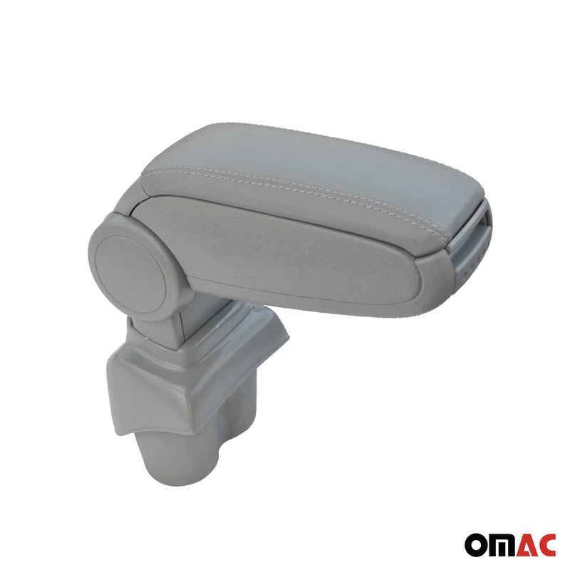 Mittelarmlehne Armlehne Mittelkonsole für VW Touran 2003-2015 PU-Leder ABS Grau
