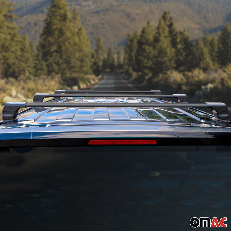 Dachträger für Ford Transit Custom / Tourneo Custom 2023-2025 75kg Schwarz 3 tlg