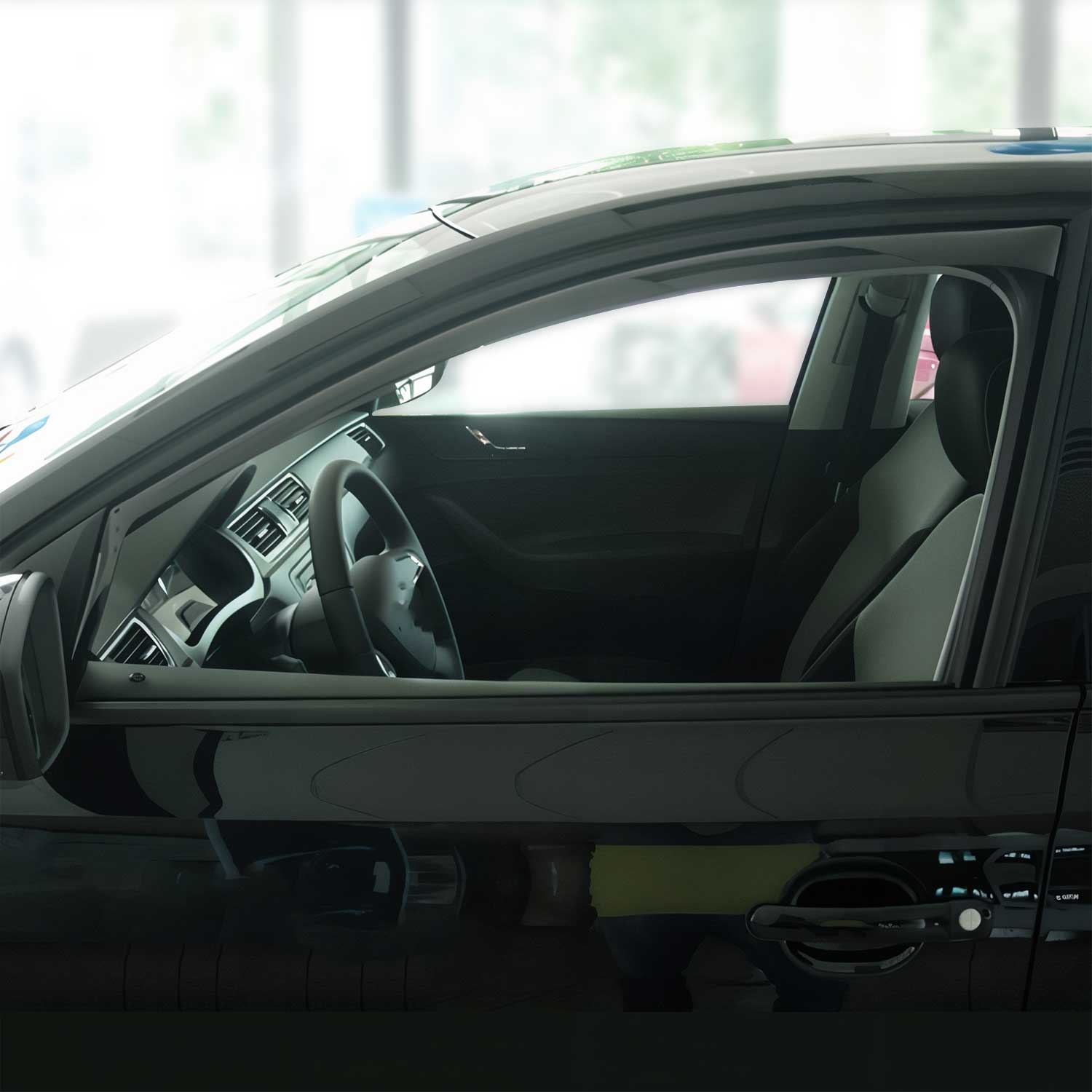 Windabweiser Regenabweiser für Seat Toledo 2012-2019 Dunkel Acryl 2tlg