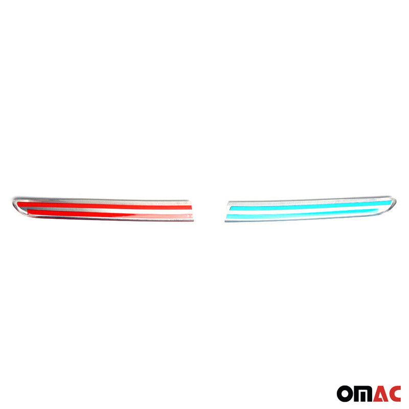 Kühlergrill Leisten Grillleisten für Peugeot 307 2001-2005 Edelstahl Silber 2tlg