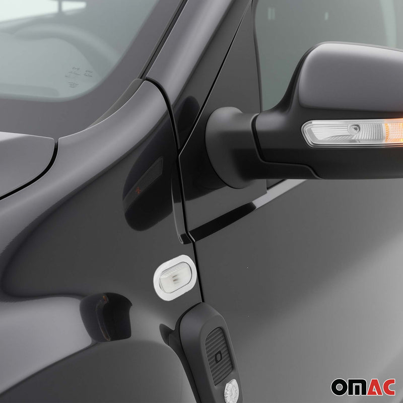 Blinkerrahmen Signalblende Blinker für Dacia Lodgy 2013-2024 Edelstahl Silber 2x