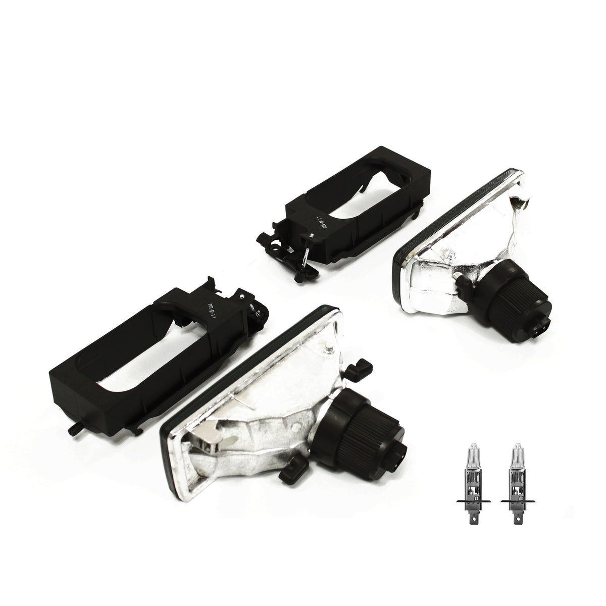 JOM Nebelscheinwerfer für BMW E36 1990-2000 Smokeglas geriffelt Schwarz