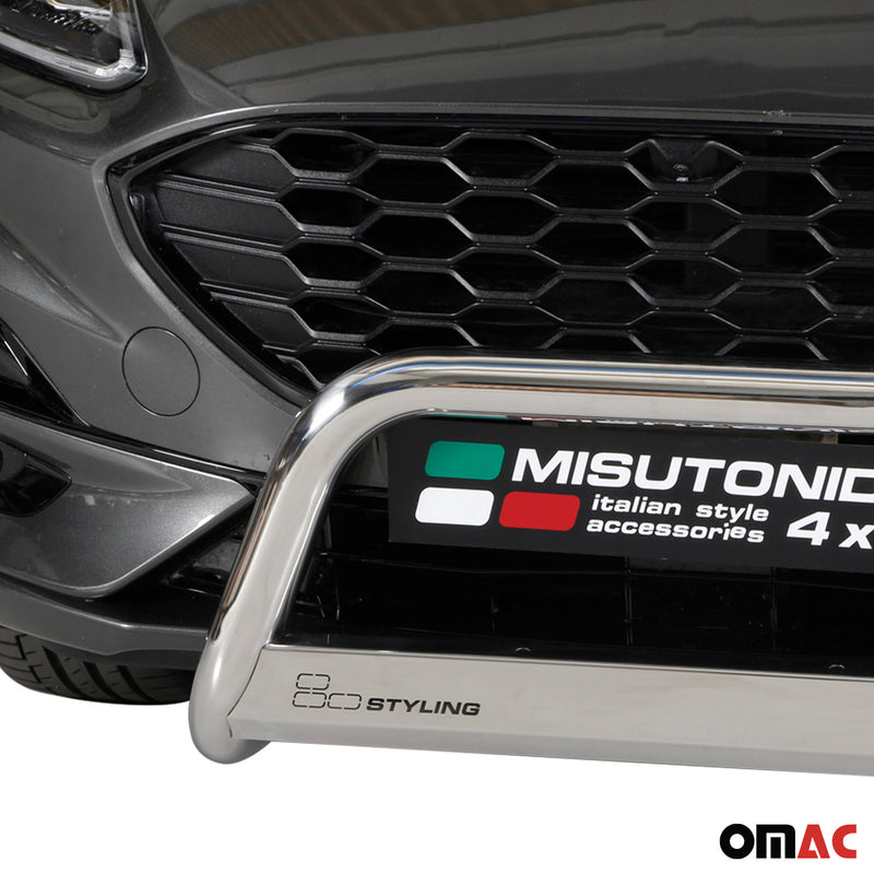 Frontbügel Frontschutzbügel für Ford Kuga 2019-2025 ø63mm Stahl Silber Schutz