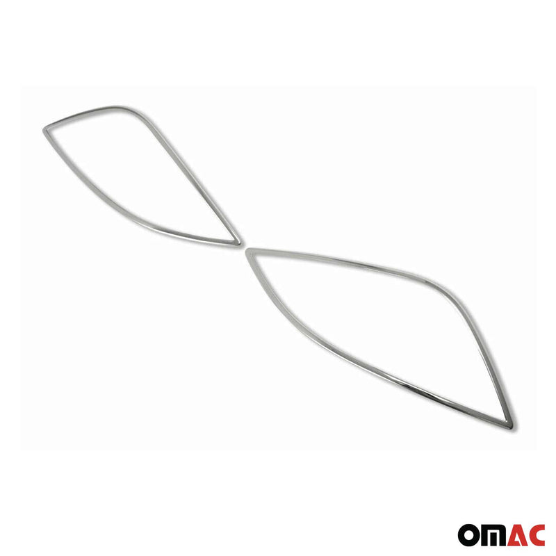 Nebelscheinwerfer Rahmen Umrandung für Hyundai i20 2012-2014 Edelstahl Silber 2x