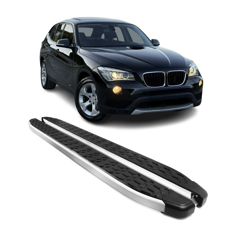Trittbretter Seitenschweller Schweller für BMW X1 2009-2015 Schwarz 2 tlg