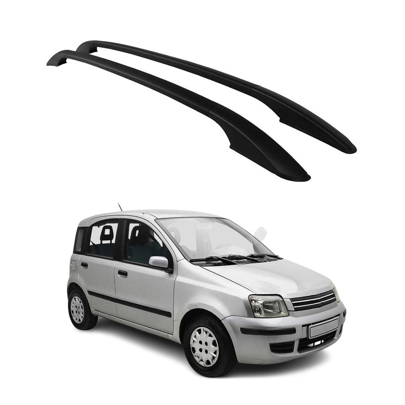 Dachreling Relingträger für Fiat Panda 2003-2012 Aluminium Schwarz 2 tlg