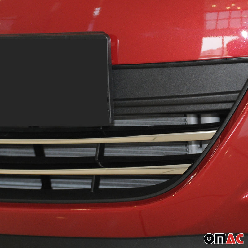 Kühlergrill Leisten Grillleisten für Hyundai i20 2012-2014 Edelstahl Silber 2tlg