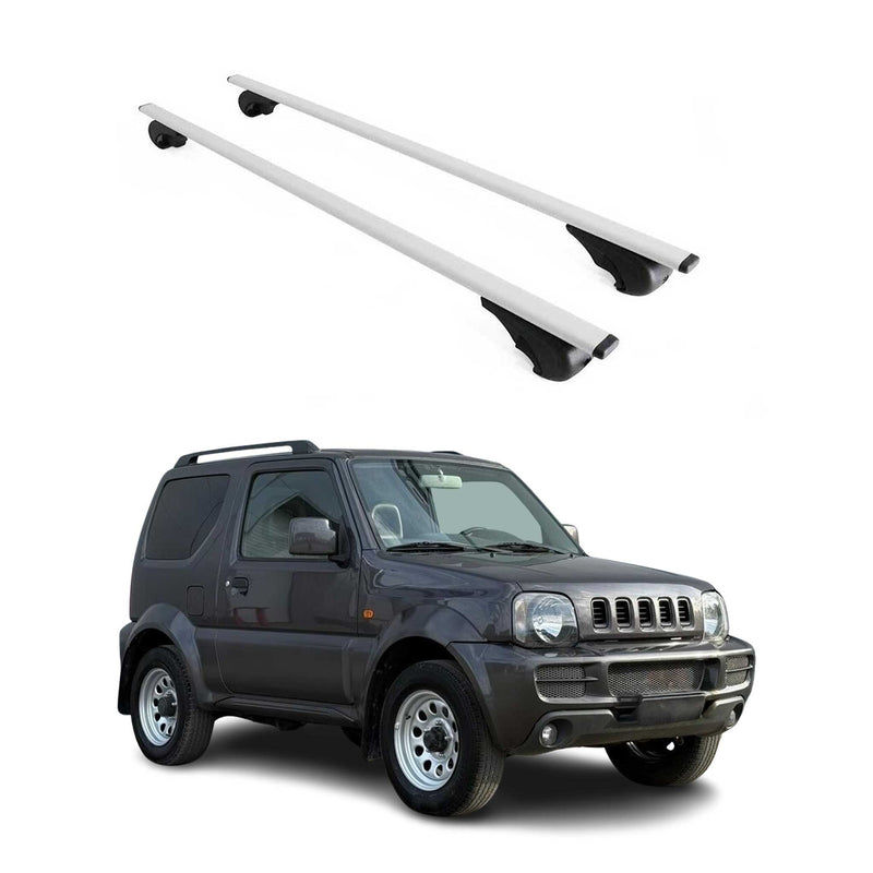 Dachträger Grundtäger für Suzuki Jimny mk3 1998-2018 75kg Metall Silber 2 tlg