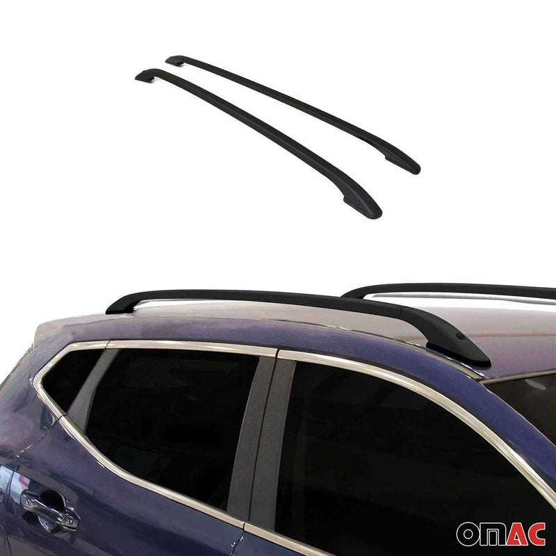 Dachreling Relingträger Aluminium für Nissan Qashqai J10 2006-2014 Alu Schwarz