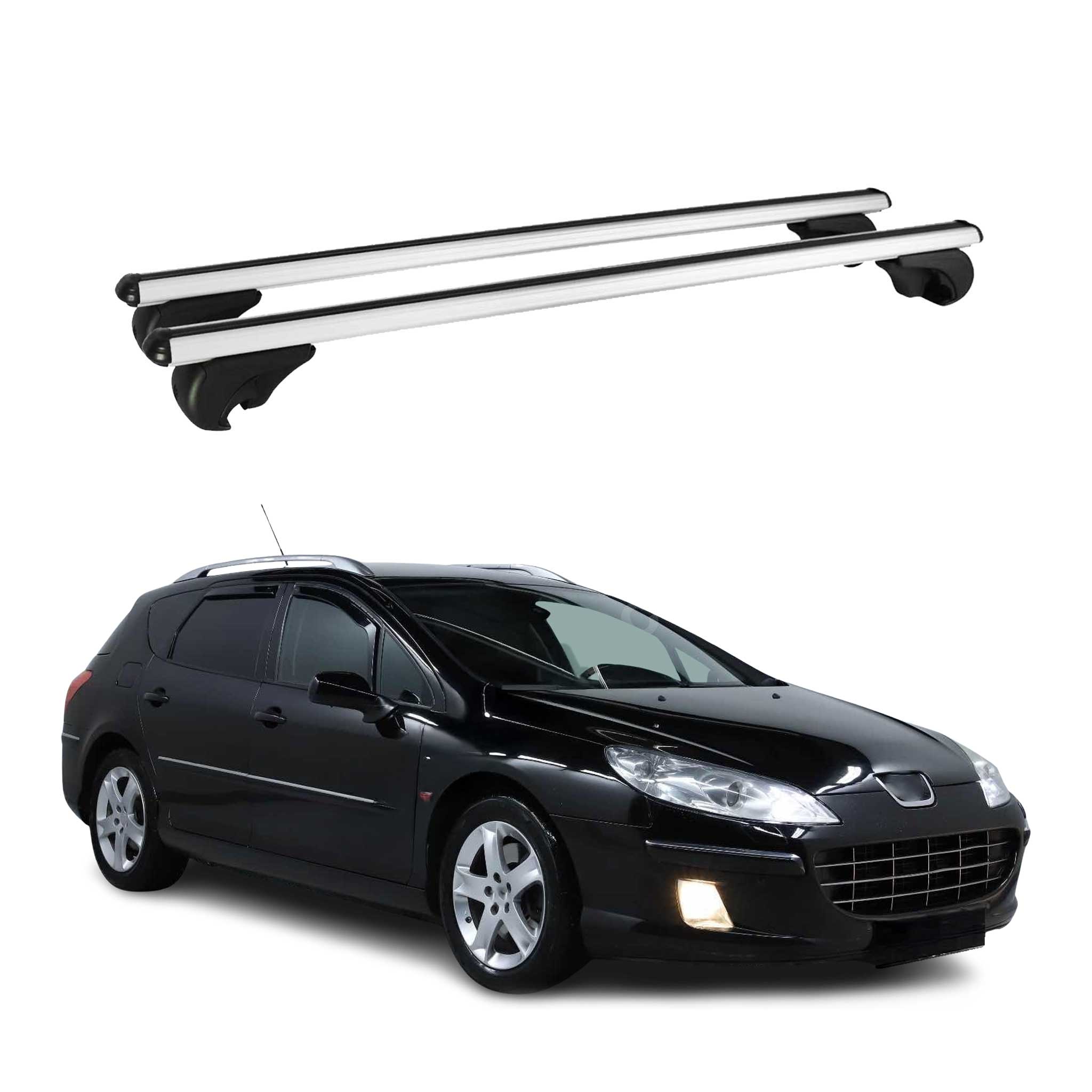 Dachträger Grundtäger für Peugeot 407 Kombi 2004-2008 Pre-FL 75kg Alu Silber 2x