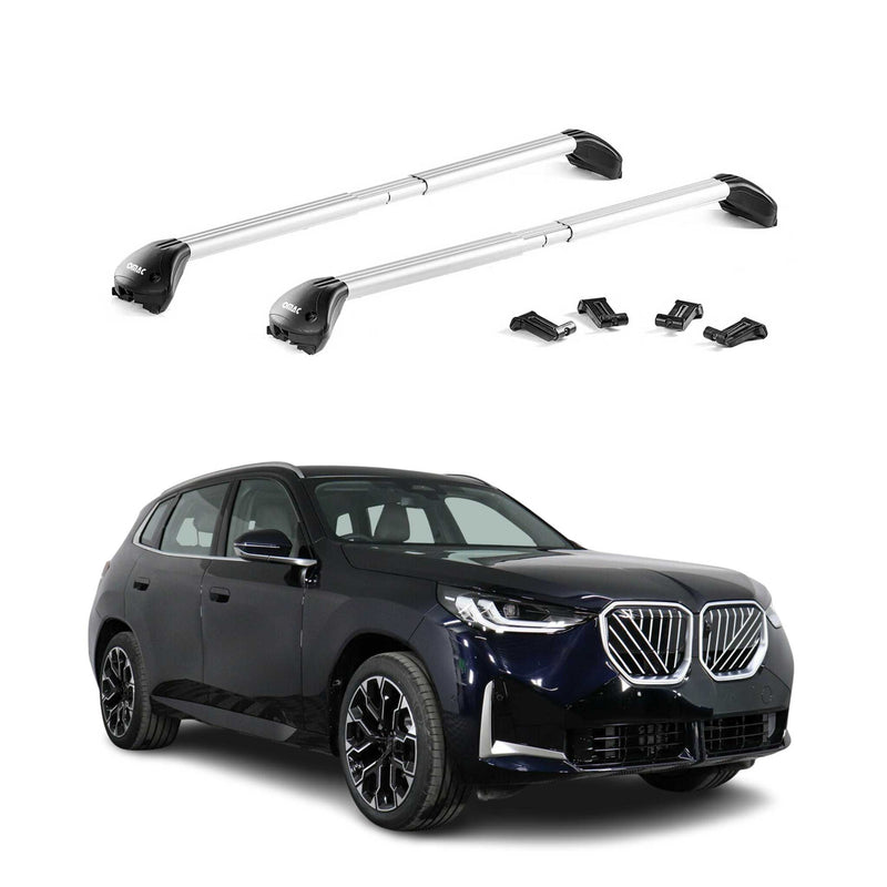 Dachträger Grundtäger für BMW X3 G45 2024-2025 100kg Aluminium Silber 2 tlg ABE