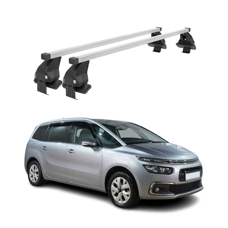 Menabo Dachträger für Citroen C4 Spacetourer 2018-2024 50kg Stahl Silber 2x
