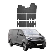 Fußmatten & Kofferraumwanne Set für Citroen Jumpy 2016-2026 Gummi TPE Schwarz