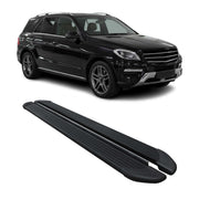Schweller Trittbretter Schweller für Mercedes M Klasse W166 2012-19 Alu Schwarz