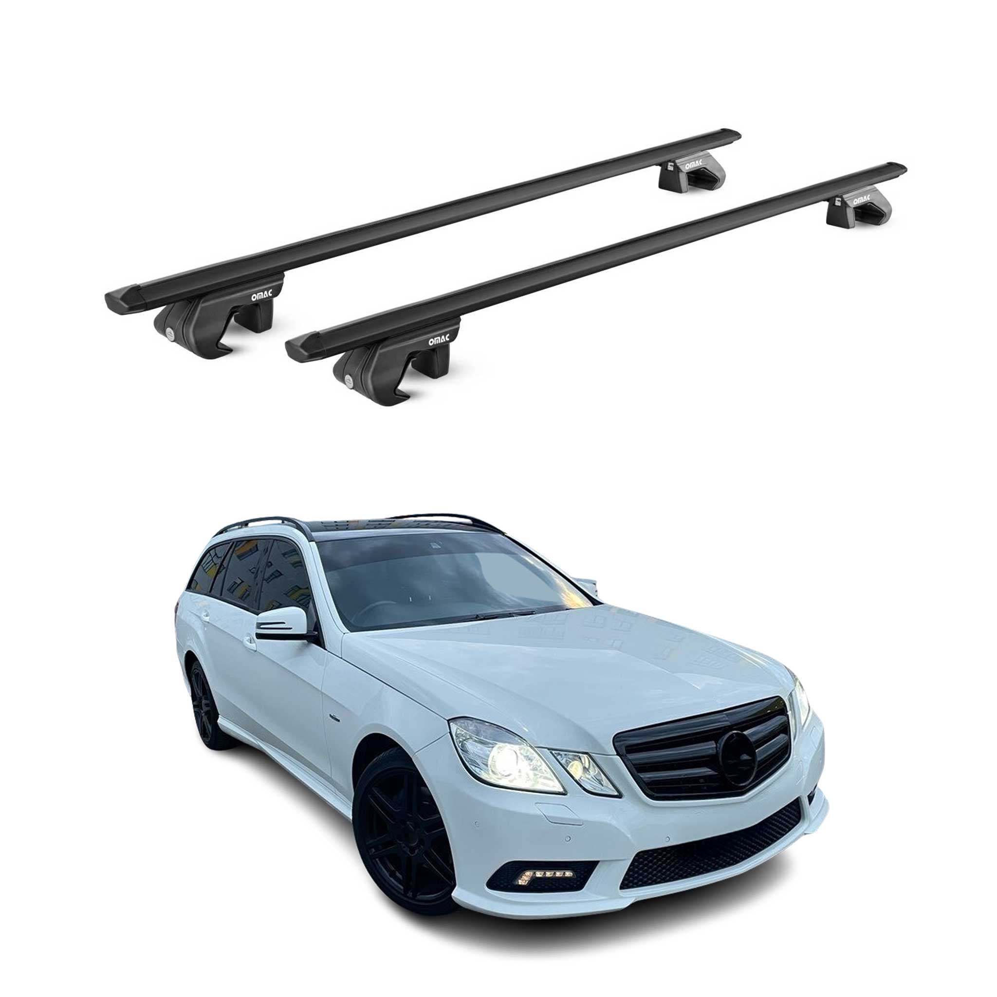 Dachträger für Mercedes Classe E Kombi S212 2009-2016 5 tür 90kg Alu ABE Schwarz
