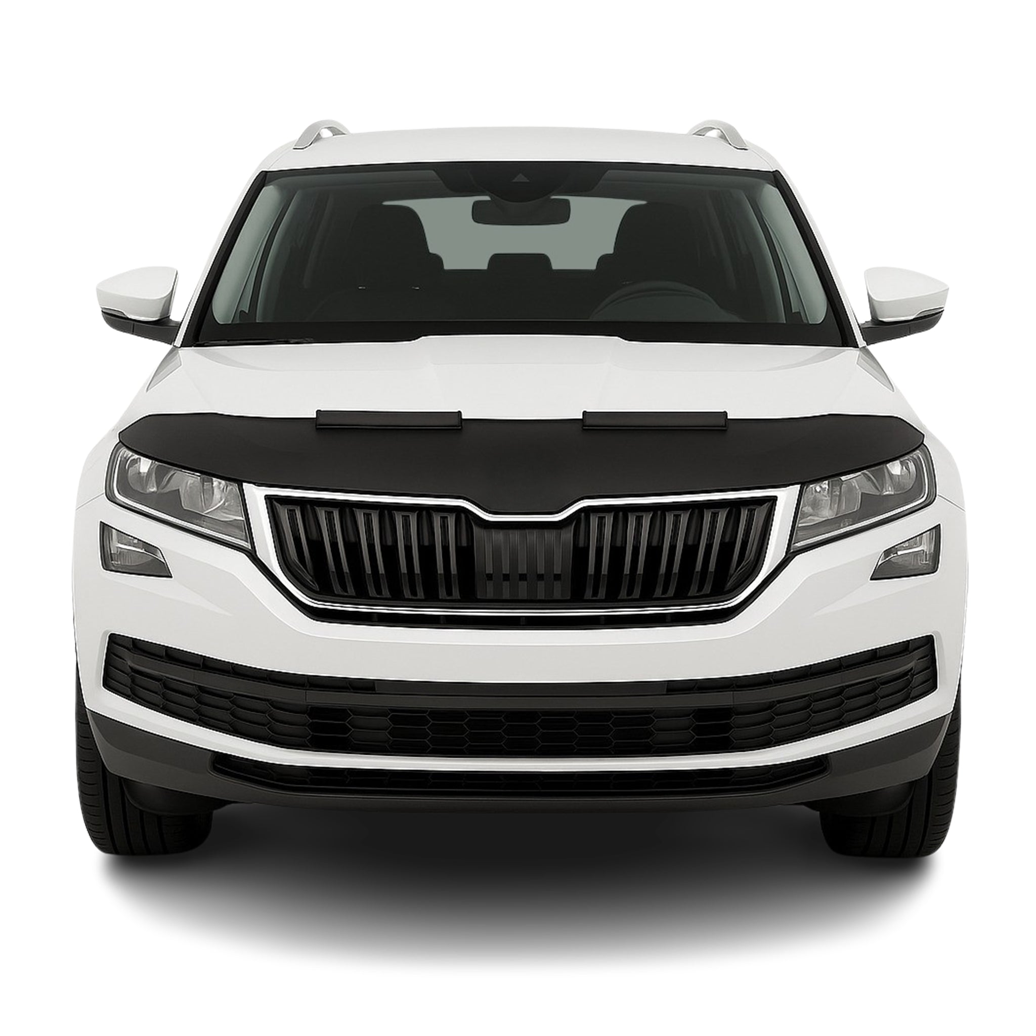 Haubenbra Steinschlagschutz Bonnet Bra für Skoda Kodiaq 2016-2026 Schwarz Halb