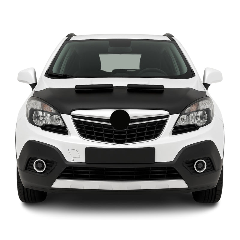 Haubenbra Steinschlagschutz Bonnet Bra für Opel Mokka 2012-2016 Schwarz Halb